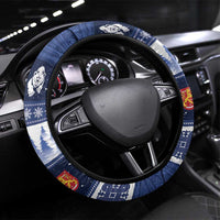 Finland Christmas Steering Wheel Cover Suomen Tasavalta Hyvaa Joulua - Wonder Print Shop