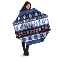 Finland Christmas Umbrella Suomen Tasavalta Hyvaa Joulua - Wonder Print Shop