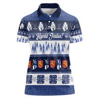 Finland Christmas Women Polo Shirt Suomen Tasavalta Hyvaa Joulua - Wonder Print Shop