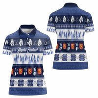 Finland Christmas Women Polo Shirt Suomen Tasavalta Hyvaa Joulua - Wonder Print Shop