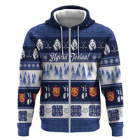 Finland Christmas Zip Hoodie Suomen Tasavalta Hyvaa Joulua - Wonder Print Shop