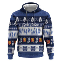 Finland Christmas Zip Hoodie Suomen Tasavalta Hyvaa Joulua - Wonder Print Shop