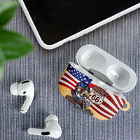Route 66 United States AirPods Case Historic Highway USA Eagle With Motorcycle - Wonder Print Shop