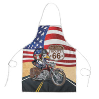 Route 66 United States Apron Historic Highway USA Eagle With Motorcycle - Wonder Print Shop