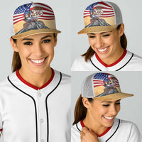 Route 66 United States Baseball Net Cap Historic Highway USA Eagle With Motorcycle - Wonder Print Shop