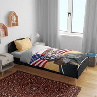 Route 66 United States Bedding Set Historic Highway USA Eagle With Motorcycle - Wonder Print Shop