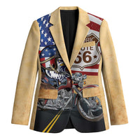 Route 66 United States Blazer Historic Highway USA Eagle With Motorcycle - Wonder Print Shop