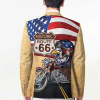 Route 66 United States Blazer Historic Highway USA Eagle With Motorcycle - Wonder Print Shop