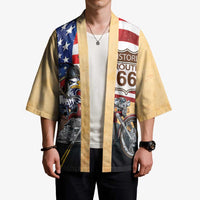 Route 66 United States Kimono Historic Highway USA Eagle With Motorcycle - Wonder Print Shop