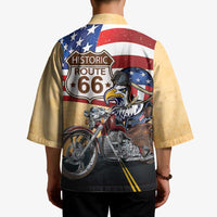 Route 66 United States Kimono Historic Highway USA Eagle With Motorcycle - Wonder Print Shop
