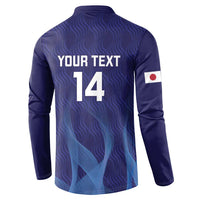 Custom Japan Football Button Sweatshirt Go Champions Nadeshiko Japanese - Wonder Print Shop