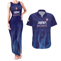 Custom Japan Football Couples Matching Tank Maxi Dress and Hawaiian Shirt Go Champions Nadeshiko Japanese - Wonder Print Shop