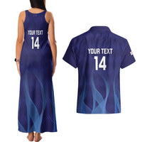 Custom Japan Football Couples Matching Tank Maxi Dress and Hawaiian Shirt Go Champions Nadeshiko Japanese - Wonder Print Shop