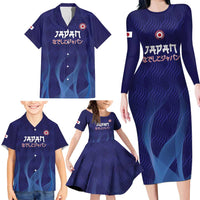 Custom Japan Football Family Matching Long Sleeve Bodycon Dress and Hawaiian Shirt Go Champions Nadeshiko Japanese - Wonder Print Shop