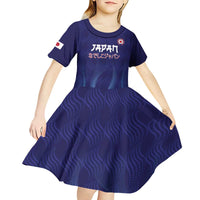 Custom Japan Football Kid Short Sleeve Dress Go Champions Nadeshiko Japanese - Wonder Print Shop