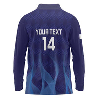 Custom Japan Football Long Sleeve Polo Shirt Go Champions Nadeshiko Japanese - Wonder Print Shop