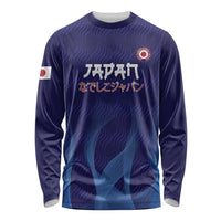 Custom Japan Football Long Sleeve Shirt Go Champions Nadeshiko Japanese - Wonder Print Shop