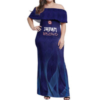 Custom Japan Football Off Shoulder Maxi Dress Go Champions Nadeshiko Japanese - Wonder Print Shop