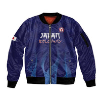 Custom Japan Football Sleeve Zip Bomber Jacket Go Champions Nadeshiko Japanese - Wonder Print Shop