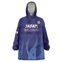 Custom Japan Football Wearable Blanket Hoodie Go Champions Nadeshiko Japanese - Wonder Print Shop
