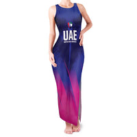 Custom UAE Cricket Family Matching Tank Maxi Dress and Hawaiian Shirt Go Champions United Arab Emirates Falcon - Wonder Print Shop
