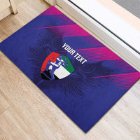 Custom UAE Cricket Rubber Doormat Go Champions United Arab Emirates Falcon - Wonder Print Shop