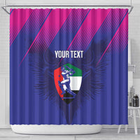 Custom UAE Cricket Shower Curtain Go Champions United Arab Emirates Falcon