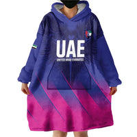 Custom UAE Cricket Wearable Blanket Hoodie Go Champions United Arab Emirates Falcon - Wonder Print Shop