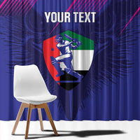 Custom UAE Cricket Window Curtain Go Champions United Arab Emirates Falcon - Wonder Print Shop