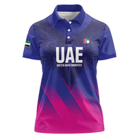 Custom UAE Cricket Women Polo Shirt Go Champions United Arab Emirates Falcon - Wonder Print Shop