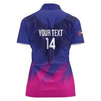 Custom UAE Cricket Women Polo Shirt Go Champions United Arab Emirates Falcon - Wonder Print Shop