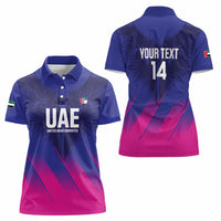 Custom UAE Cricket Women Polo Shirt Go Champions United Arab Emirates Falcon - Wonder Print Shop