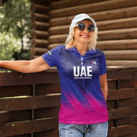 Custom UAE Cricket Women Polo Shirt Go Champions United Arab Emirates Falcon - Wonder Print Shop