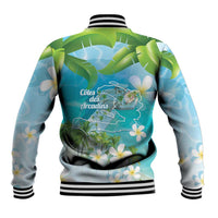 Afro Haiti Cotes des Arcadins Baseball Jacket Ayiti Map With Royal Palm Plumeria - Wonder Print Shop