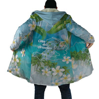 Afro Haiti Cotes des Arcadins Cloak Ayiti Map With Royal Palm Plumeria - Wonder Print Shop