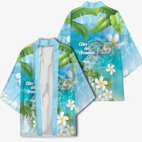 Afro Haiti Cotes des Arcadins Kimono Ayiti Map With Royal Palm Plumeria - Wonder Print Shop