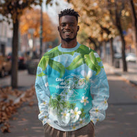 Afro Haiti Cotes des Arcadins Sweatshirt Ayiti Map With Royal Palm Plumeria - Wonder Print Shop
