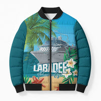 Afro Haiti Labadee Peninsula Bomber Puffer Jacket Caribbean Cruise Tropical Vibes - Wonder Print Shop