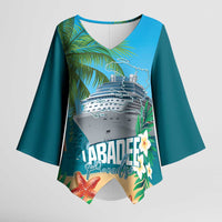 Afro Haiti Labadee Peninsula Kimono Sleeve Blouse Caribbean Cruise Tropical Vibes - Wonder Print Shop