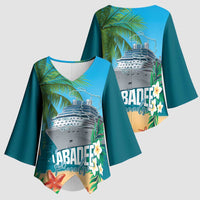 Afro Haiti Labadee Peninsula Kimono Sleeve Blouse Caribbean Cruise Tropical Vibes - Wonder Print Shop