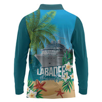 Afro Haiti Labadee Peninsula Long Sleeve Polo Shirt Caribbean Cruise Tropical Vibes - Wonder Print Shop