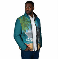 Afro Haiti Labadee Peninsula Padded Jacket Caribbean Cruise Tropical Vibes - Wonder Print Shop