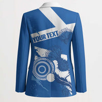 Personalised Scotland Lawn Bowls Blazer Scottish Thistle Grunge Flag Style - Wonder Print Shop