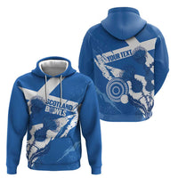 Personalised Scotland Lawn Bowls Hoodie Scottish Thistle Grunge Flag Style - Wonder Print Shop