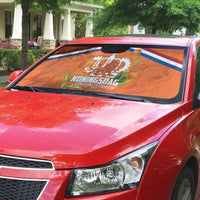 Koningsdag Netherlands King's Day Auto Sun Shade Oranje Boven Holland Tulips