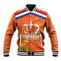 Koningsdag Netherlands King's Day Baseball Jacket Oranje Boven Holland Tulips