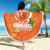 Koningsdag Netherlands King's Day Beach Blanket Oranje Boven Holland Tulips