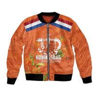 Koningsdag Netherlands King's Day Bomber Jacket Oranje Boven Holland Tulips