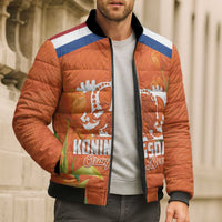 Koningsdag Netherlands King's Day Bomber Puffer Jacket Oranje Boven Holland Tulips