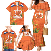 Koningsdag Netherlands King's Day Family Matching Mermaid Dress and Hawaiian Shirt Oranje Boven Holland Tulips